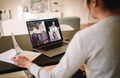 Businesswoman at home having a video conference with her team - PhotoDune Item for Sale