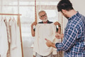 man selection casual clothes for elderly male. older father grandfather fashion dressing. - PhotoDune Item for Sale