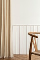 White wall with wooden chair and curtain minimal interior - PhotoDune Item for Sale