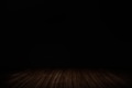 Plain dark black wall with wooden plank product background - PhotoDune Item for Sale