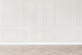 Minimal empty room with white patterned wall mockup - PhotoDune Item for Sale