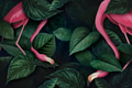 Flamingos on a leafy background - PhotoDune Item for Sale