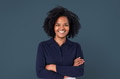 Confident African businesswoman smiling closeup portrait for jobs and career campaign - PhotoDune Item for Sale