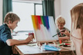 Kids in art class, homeschooling in the new normal - PhotoDune Item for Sale