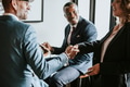 Business people shaking hands in a cafe - PhotoDune Item for Sale
