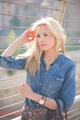 Young beautiful caucasian blonde girl in the city - PhotoDune Item for Sale