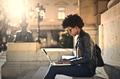 Girl with a laptop outdoor - PhotoDune Item for Sale
