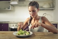 Girl eating a salad - PhotoDune Item for Sale