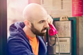 Man in a phone box - PhotoDune Item for Sale