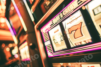 Lucky Slot Machine in Casino