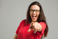 Happy woman pointing to you - PhotoDune Item for Sale