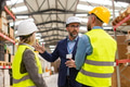 Engineers consulting with director in modern industrial factory, talking about new production - PhotoDune Item for Sale