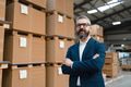 Warehouse manager, logistics employee in warehouse, planning transport of products, goods or - PhotoDune Item for Sale