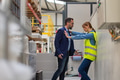Female worker in manufactury feeling vulnerable and intimidated by superior manager, forced touching - PhotoDune Item for Sale