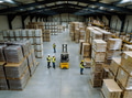Top view of warehouse workers in warehouse. Team of warehouse workers preparing products for - PhotoDune Item for Sale