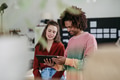 Portrait of young colleagues in their creative studio. - PhotoDune Item for Sale