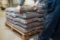 Bags with wood pellets, pellet fuels manufactured in wood pellet line. Reusing wooden industrial - PhotoDune Item for Sale