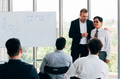 New employee introduced by business manager in seminar - PhotoDune Item for Sale