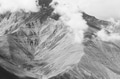 Close-up of Mountain ridge over cloud and fog in Leh, India- in black and white - PhotoDune Item for Sale
