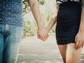 Couple in love holding hands with each other in the park - PhotoDune Item for Sale