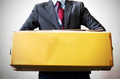 Business man carrying an old box with hard work - PhotoDune Item for Sale