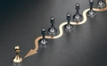 Golden pawn beating competition, Outsider concept. - PhotoDune Item for Sale