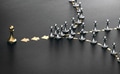 Leader And Followers Over Black Background. Good Leadership Concept. - PhotoDune Item for Sale