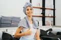 Woman in salon with wet hair and towel - PhotoDune Item for Sale