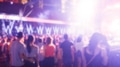 DJ playing and people dancing at the concert, laser show and music - PhotoDune Item for Sale