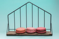 Set of colorful macarons in blue turquoise pastel isolated background on wood table - PhotoDune Item for Sale