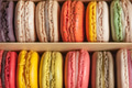 Stack of colorful macaroons stacked up in the box for background - PhotoDune Item for Sale