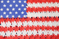 Colorful Hands made of paper art work form together in American National Flag - PhotoDune Item for Sale