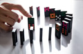 Man Hands playing domino on shiny desk - PhotoDune Item for Sale