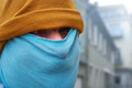 man hooded outdoors with scarf in cold winter day - PhotoDune Item for Sale