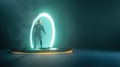 male person in science fiction portal ring - PhotoDune Item for Sale