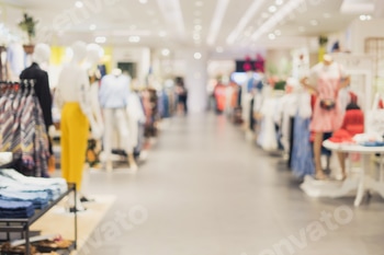 Abstract blurred background of Department store in Shopping Mall