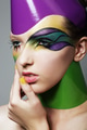 Woman's face with theatrical makeup - PhotoDune Item for Sale