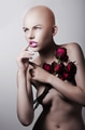 Individuality. Swanky Bald Woman with Roses - PhotoDune Item for Sale