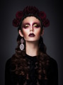 Woman with silver eardrop and futuristic art make-up - PhotoDune Item for Sale