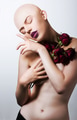 Inspiration. Stylish Bald Woman with Flowers - PhotoDune Item for Sale