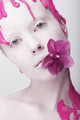 Coloring. Futuristic woman with Flower - PhotoDune Item for Sale