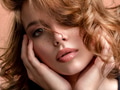 Beautiful face of an white woman. Beautiful brown haired with stylish short hairstyle. - PhotoDune Item for Sale