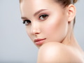 Closeup portrait of a face of the young pretty girl with a healthy skin. - PhotoDune Item for Sale