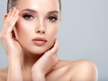 Closeup portrait of a face of the young pretty girl with a healthy skin. Skin care concept. - PhotoDune Item for Sale