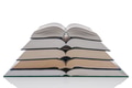 Open hardback books stack isolated on white - PhotoDune Item for Sale
