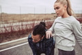Young couple catching their breath while out for a run - PhotoDune Item for Sale
