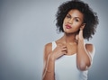 Gorgeous Black woman with copy space - PhotoDune Item for Sale