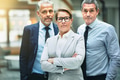 Confident mature businesswoman and two coworkers standing in an office - PhotoDune Item for Sale