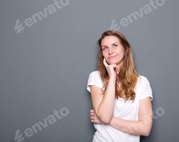Young woman thinking