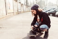young woman skater outdoor city - PhotoDune Item for Sale